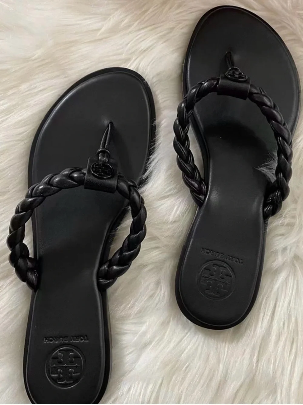 Tory Burch Braided Benton Thong Sandal Sz 7.5